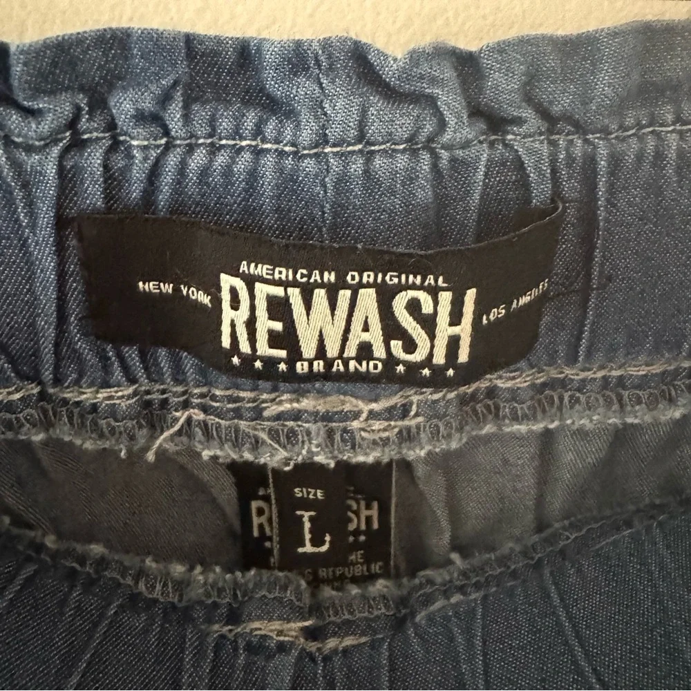 Rewash Denim Blue Relaxed Pants - Picture 3 of 7